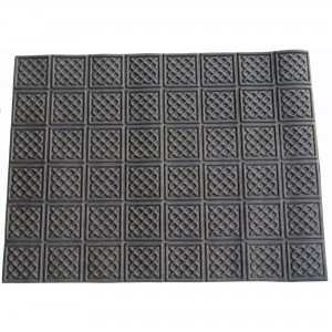 Mainstays Embossed Doormat, 36x48, Lattice, Black   556704785
